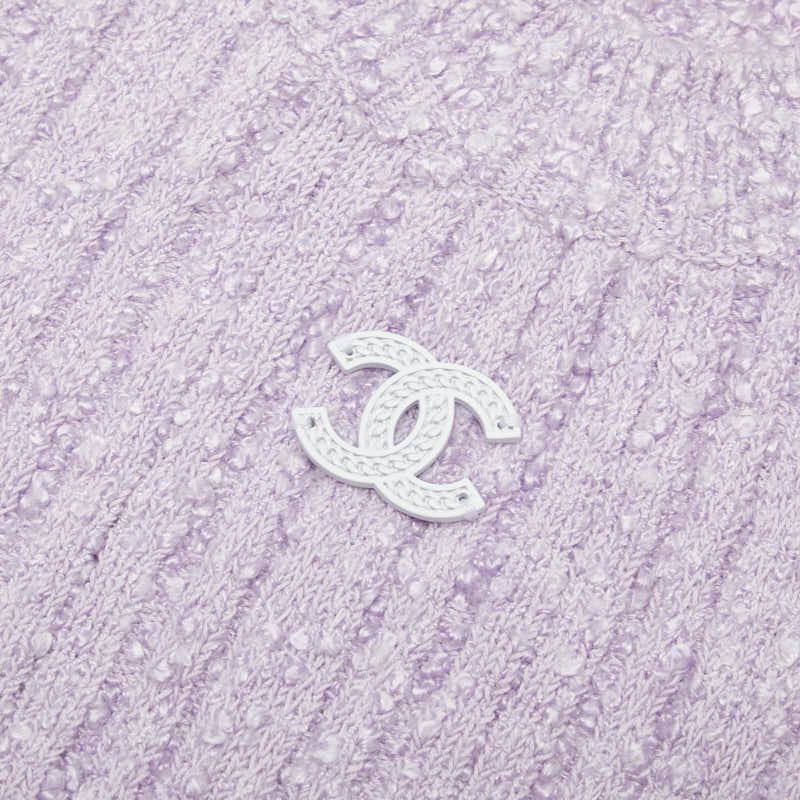 シャネル　17P　ニットスカート　ボーダー　ココマーク　花柄　レーヨン　リネン CHANEL】【ボーダー】【ココマーク】【CCマーク】【イタリア製