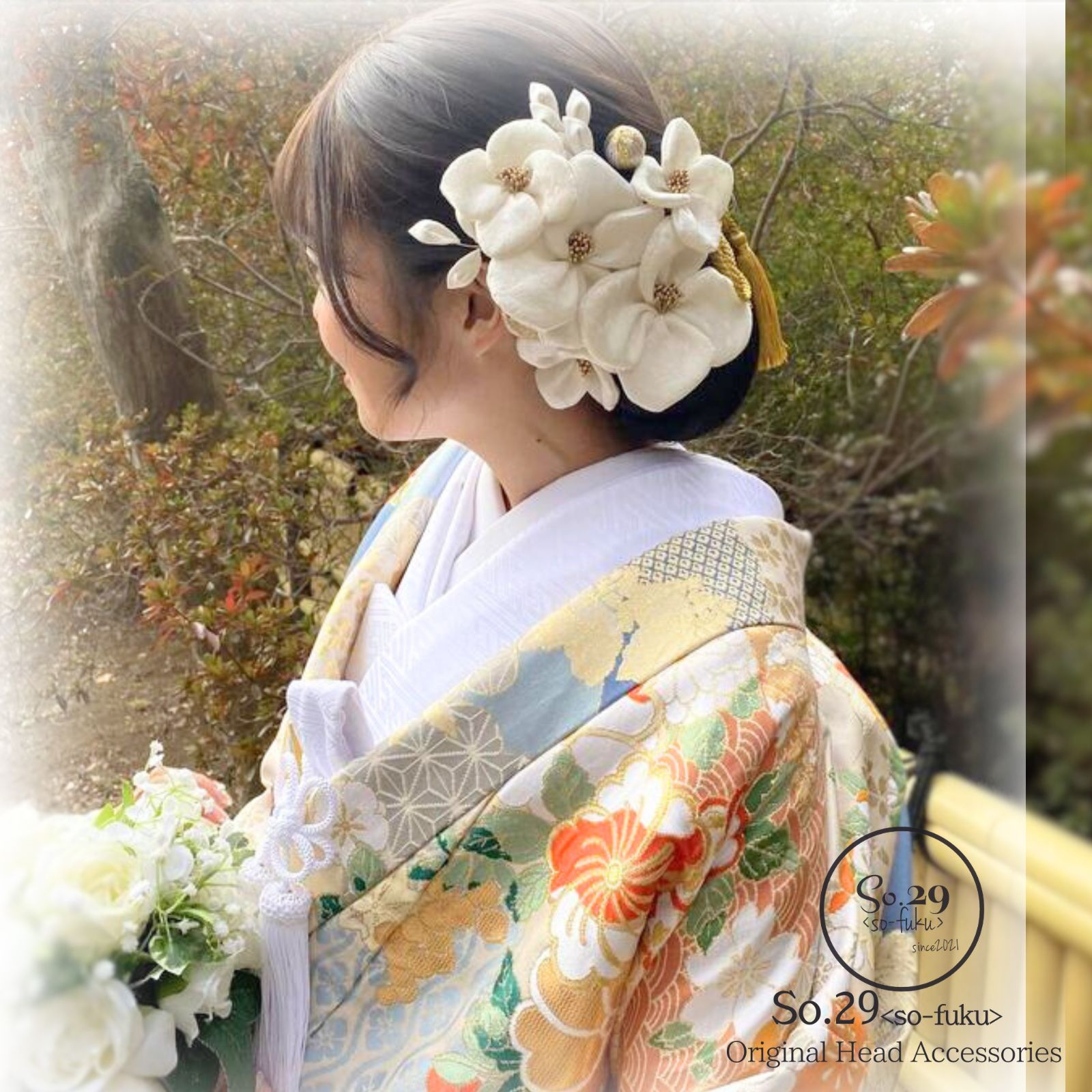 楽天市場】女の子 髪飾り ”Sumika”手作りのアートフラワー髪飾り