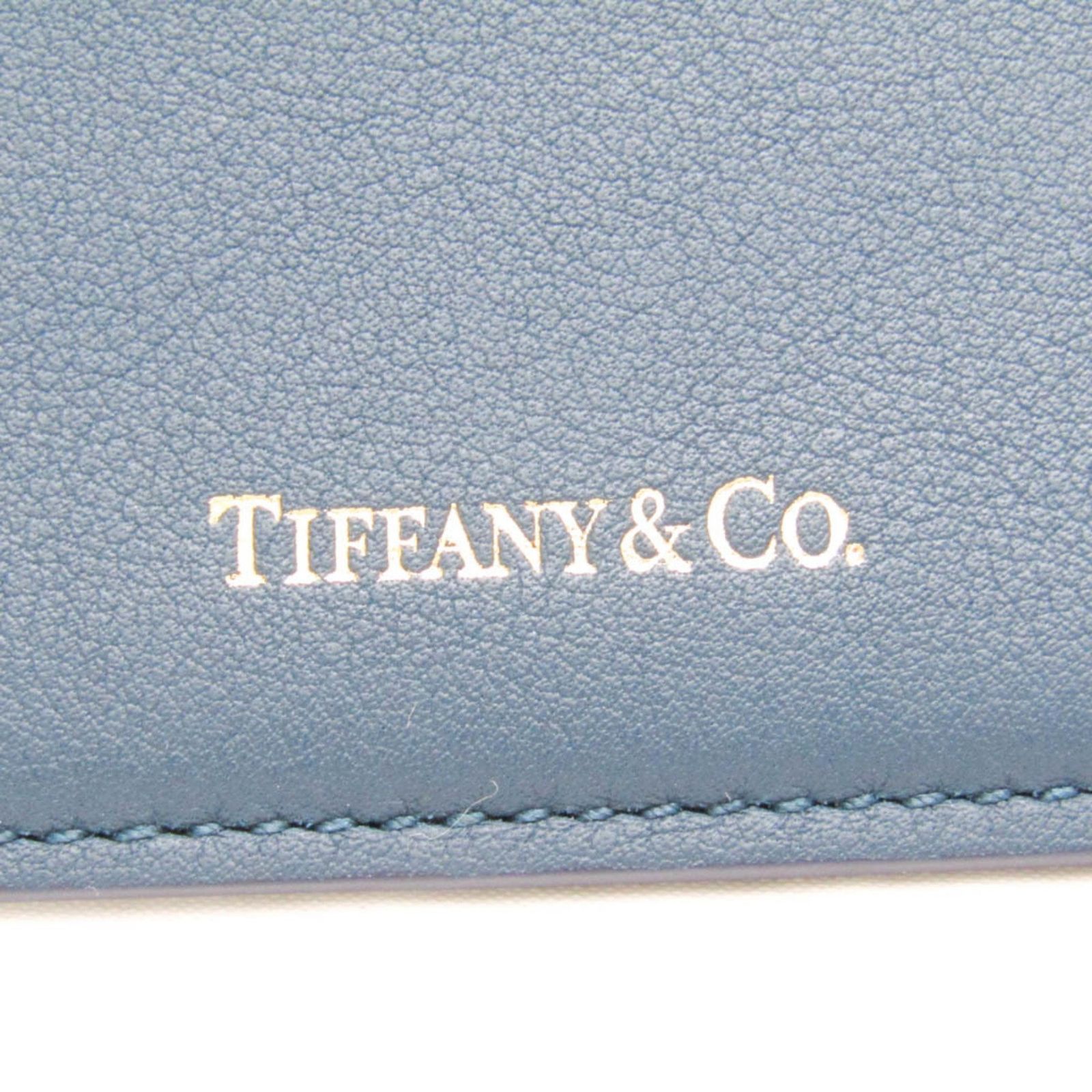 ティファニー(Tiffany) レザー カードケース ネイビー