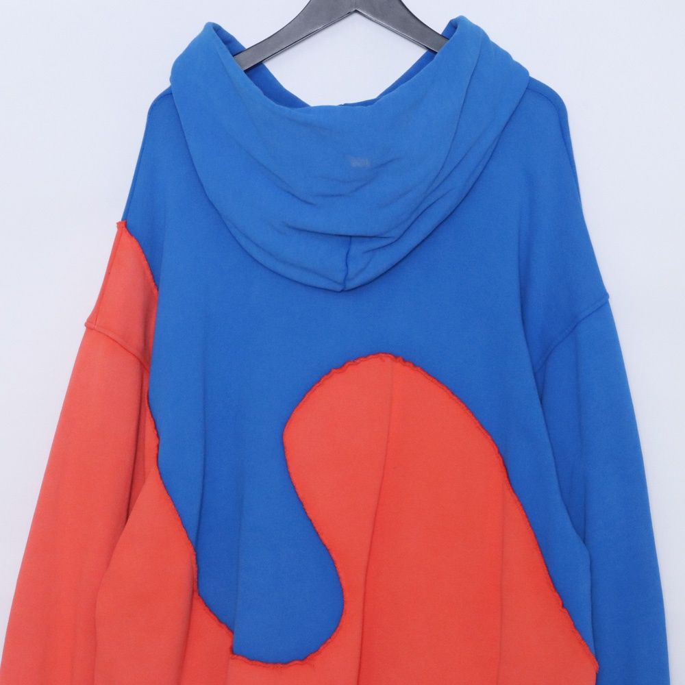 ERL Swirl Fleece Hoodie XXLサイズ ブルー オレンジ ERL05-P014