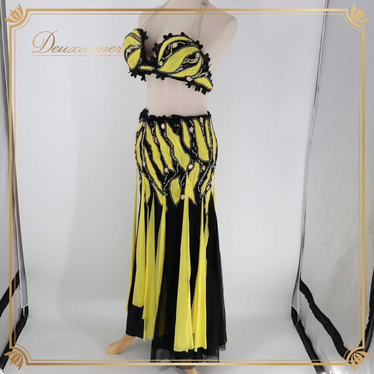 ベリーダンス 衣装 イエロー ブラック 黄 黒 【公式通販】