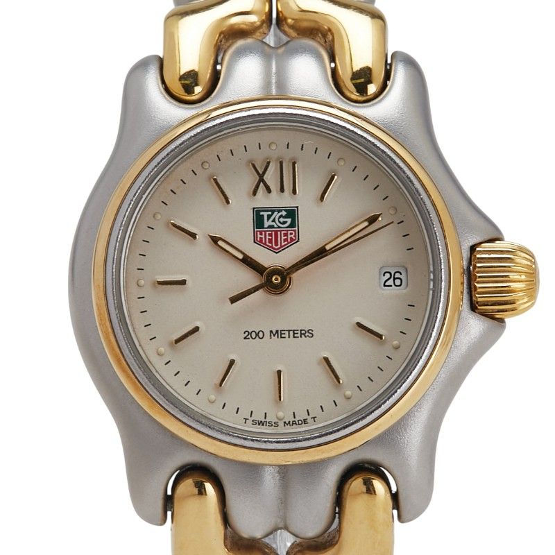タグホイヤー セル S05.008M シルバー ゴールド ステンレススチール メッキ レディース TAG HEUER 214-33218
