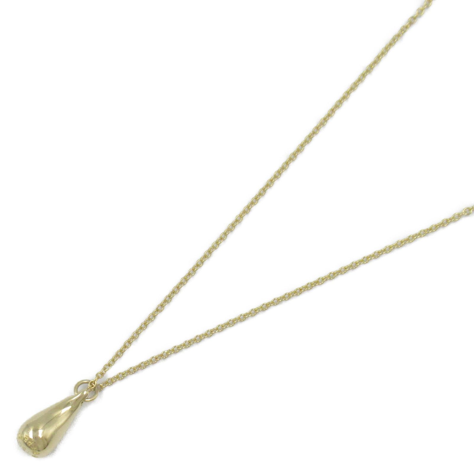 ティファニー TIFFANY＆CO ネックレス ティアドロップ ネックレス 首回44.5㎝ K18 イエローゴールド ティアドロップ ネックレス レディース Used A
