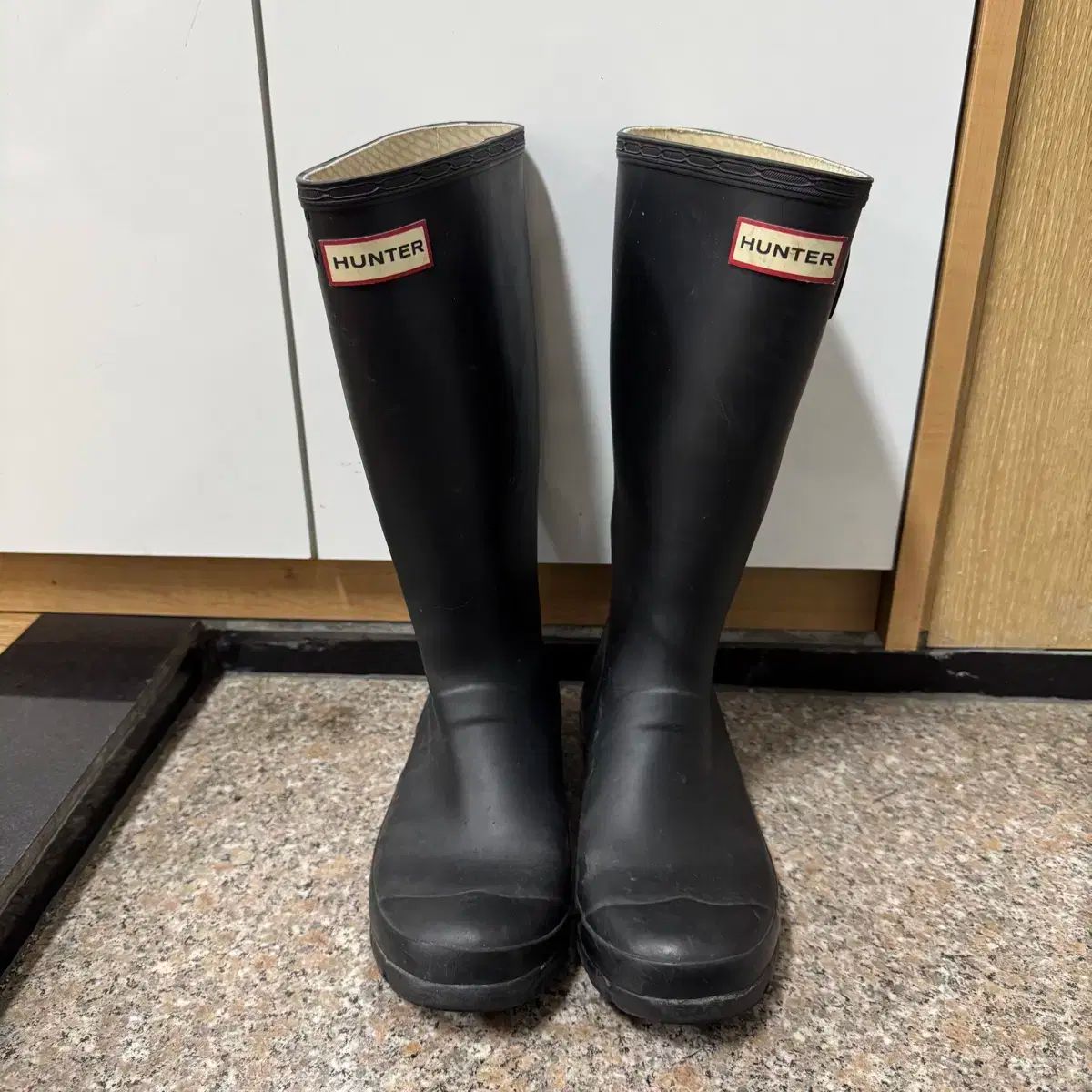 HUNTER ハンター 長靴 UK5 黒 キルトブーツ スノーブーツ HUNTER