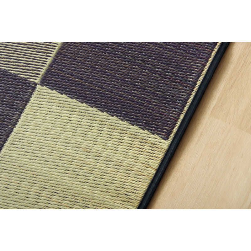 イケヒコ い草ラグカーペット ブロック2 グレー