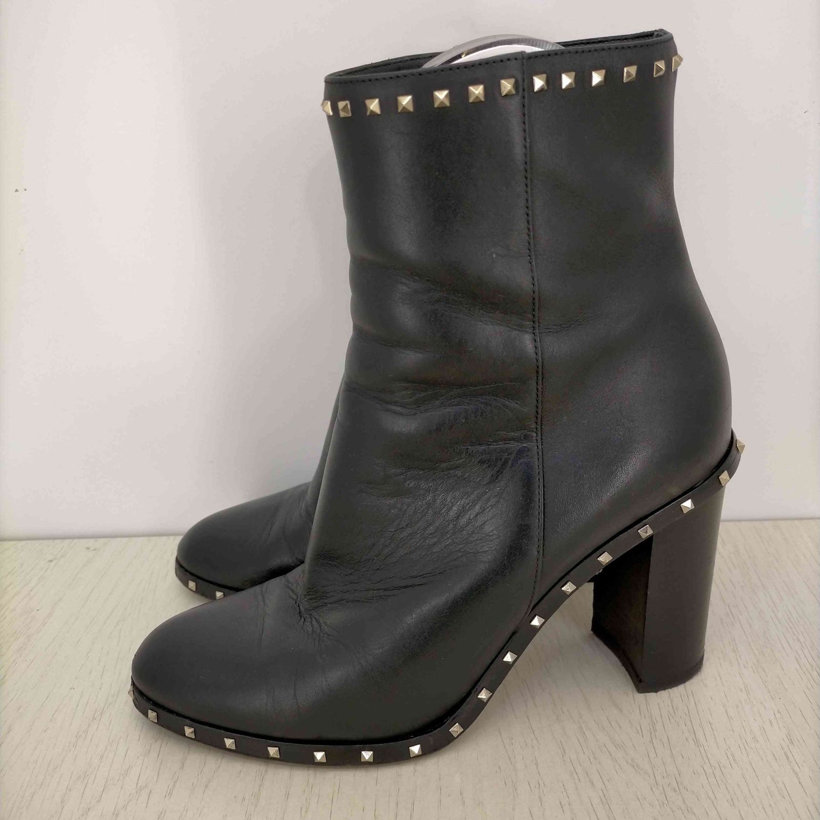 ヴァレンティノ スタッズ ヒール ブーツ 37 ヴァレンティノ Valentino スタッズ ヒールブーツ レディース 37