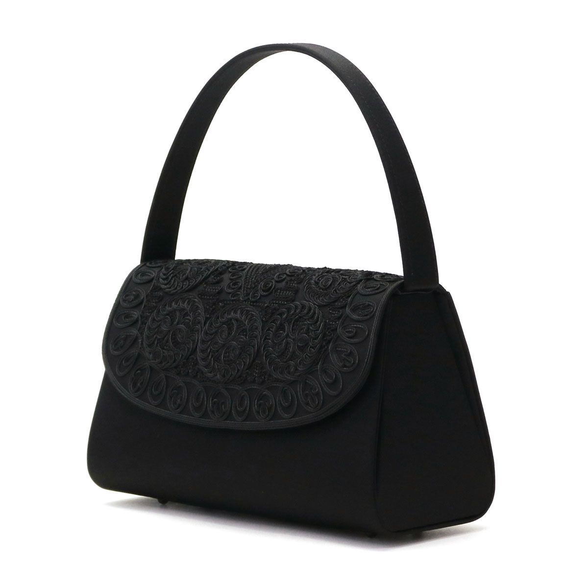 岩佐 フォーマルバッグ IWASA イワサ コード刺繍被せフォーマルバッグ 日本製 ブラックフォーマル 慶弔両用 8305 ブラック WWW_USTAUSTRALIA_COM_AU