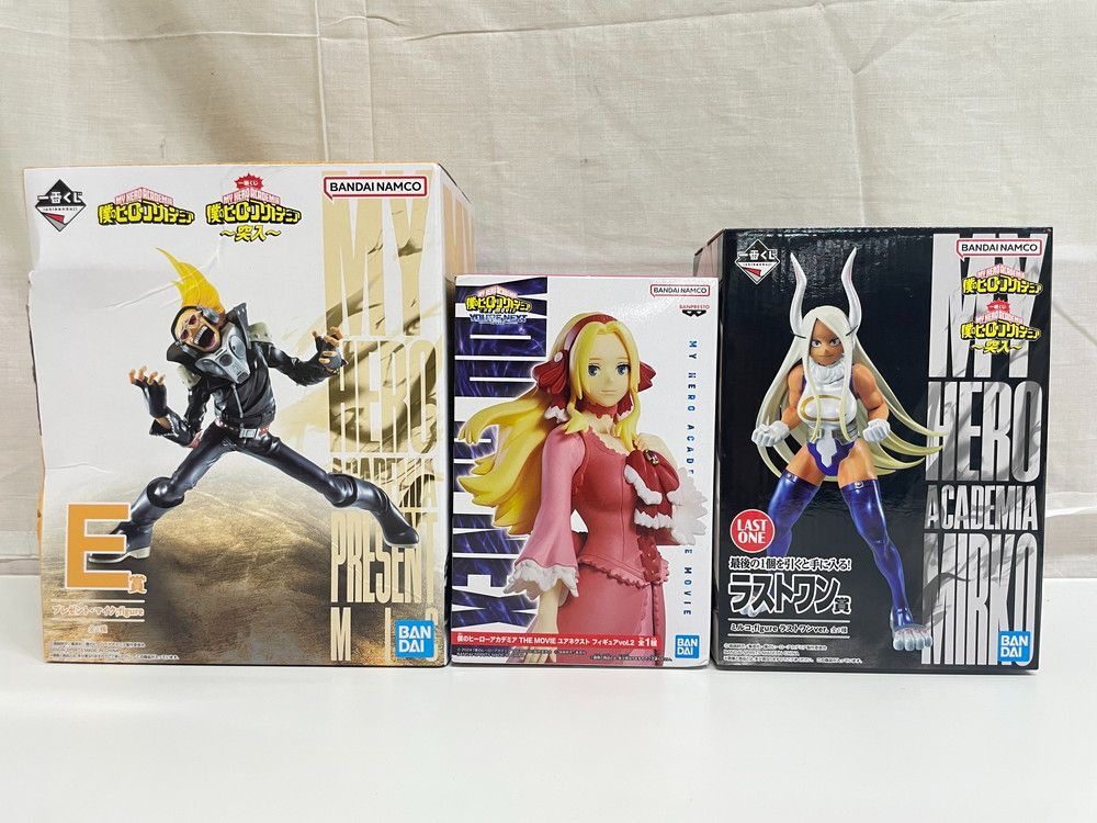 ◆僕のヒーローアカデミア プレゼント マイク ミルコ アンナ シェルビーノ 三体 セットフィギュア