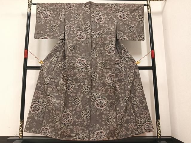 平和屋着物○本場大島紬 一元総絣 草花文 正絹 逸品 AABA3838ph - メルカリ