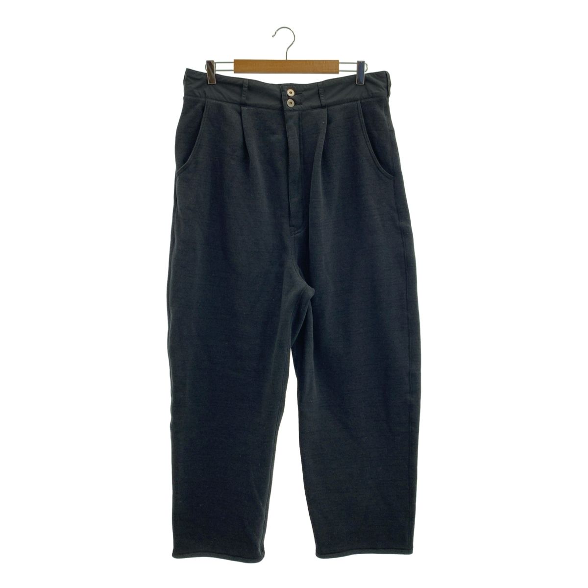 COMME des GARCONS HOMME コムデギャルソンオム 2021AW POLARTEC ポーラテック タック ワイド パンツ L ブラック メンズ