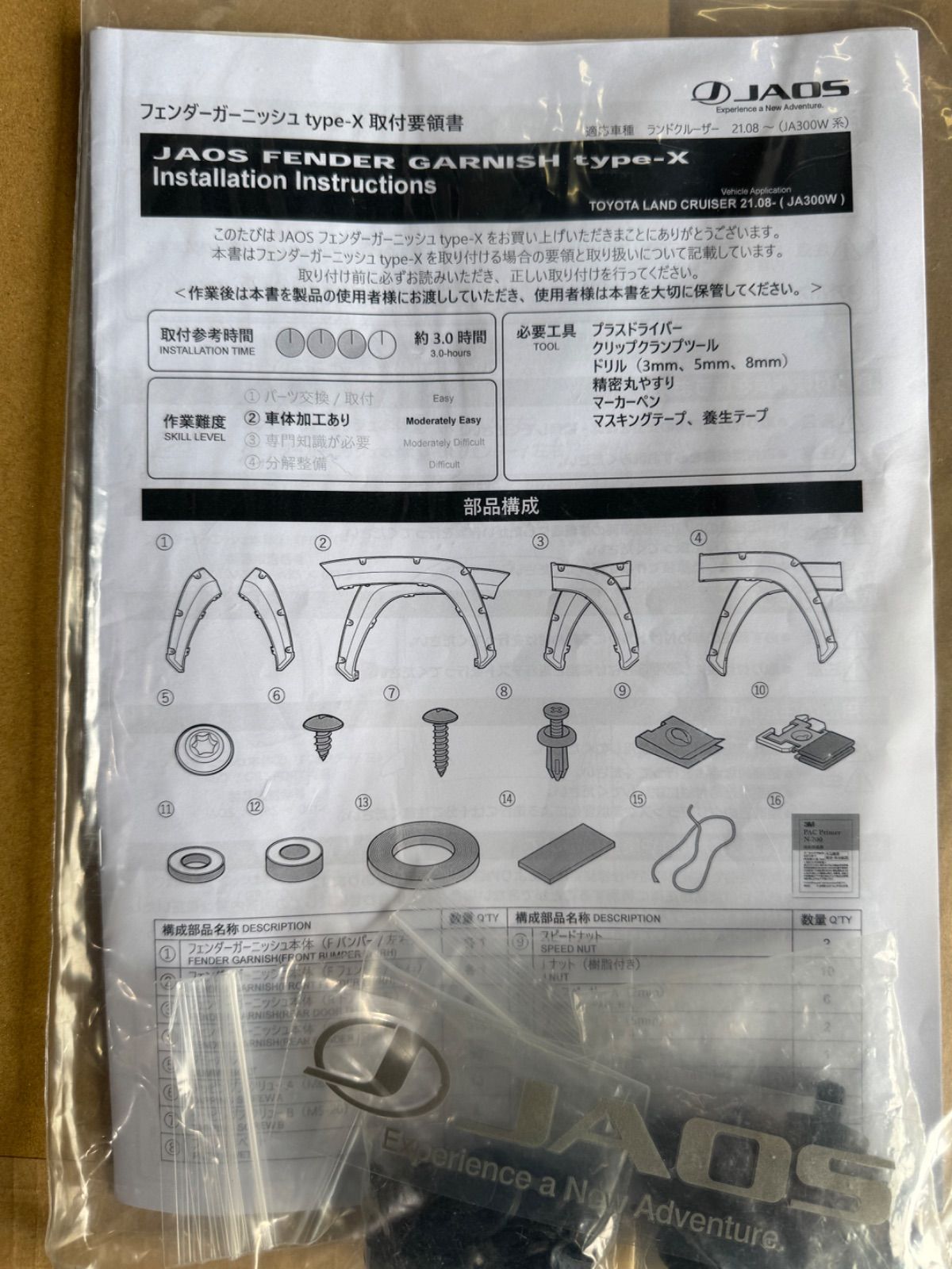 フェンダーガニッシュ TYPE-X