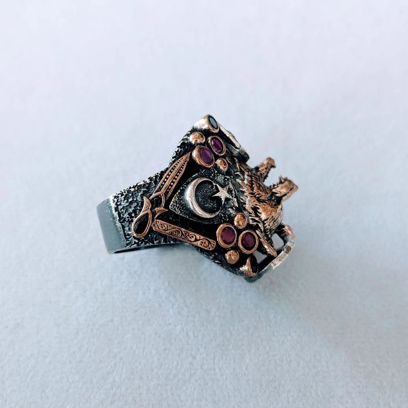 NEW＊トルコ製 ハンドメイド メンズリング シルバー925