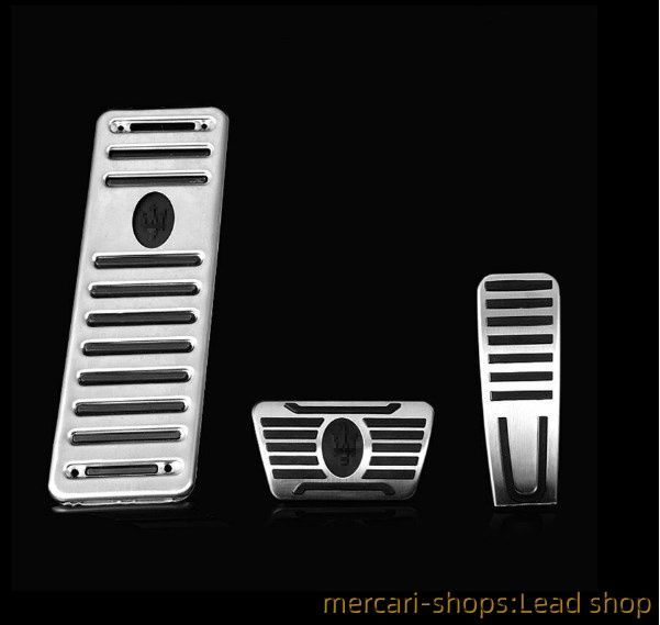 高品質 マセラティ ペダル カバー 3点セット アルミ レヴァンテ ギブリ クアトロポルテ 6代目 ドレスアップ マセラティ ペダル カバー 3点セット アルミ レヴァンテ ギブリ