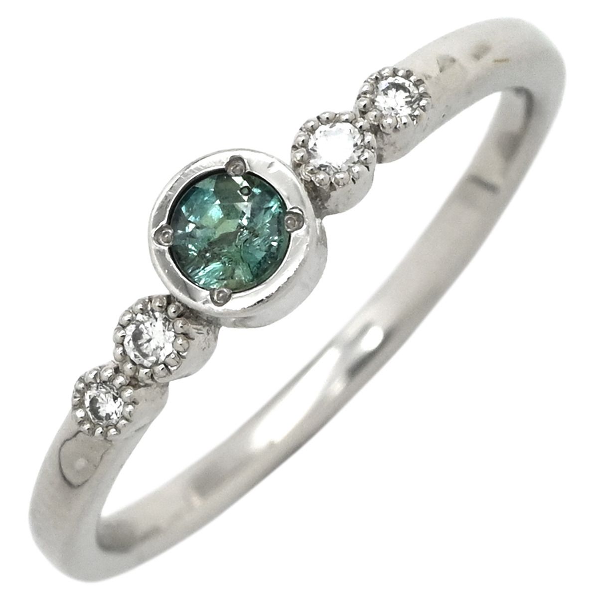 リング 指輪 アレキサンドライト ダイヤリング Pt900 アレキサンドライト ダイヤモンド プラチナシルバー 9号