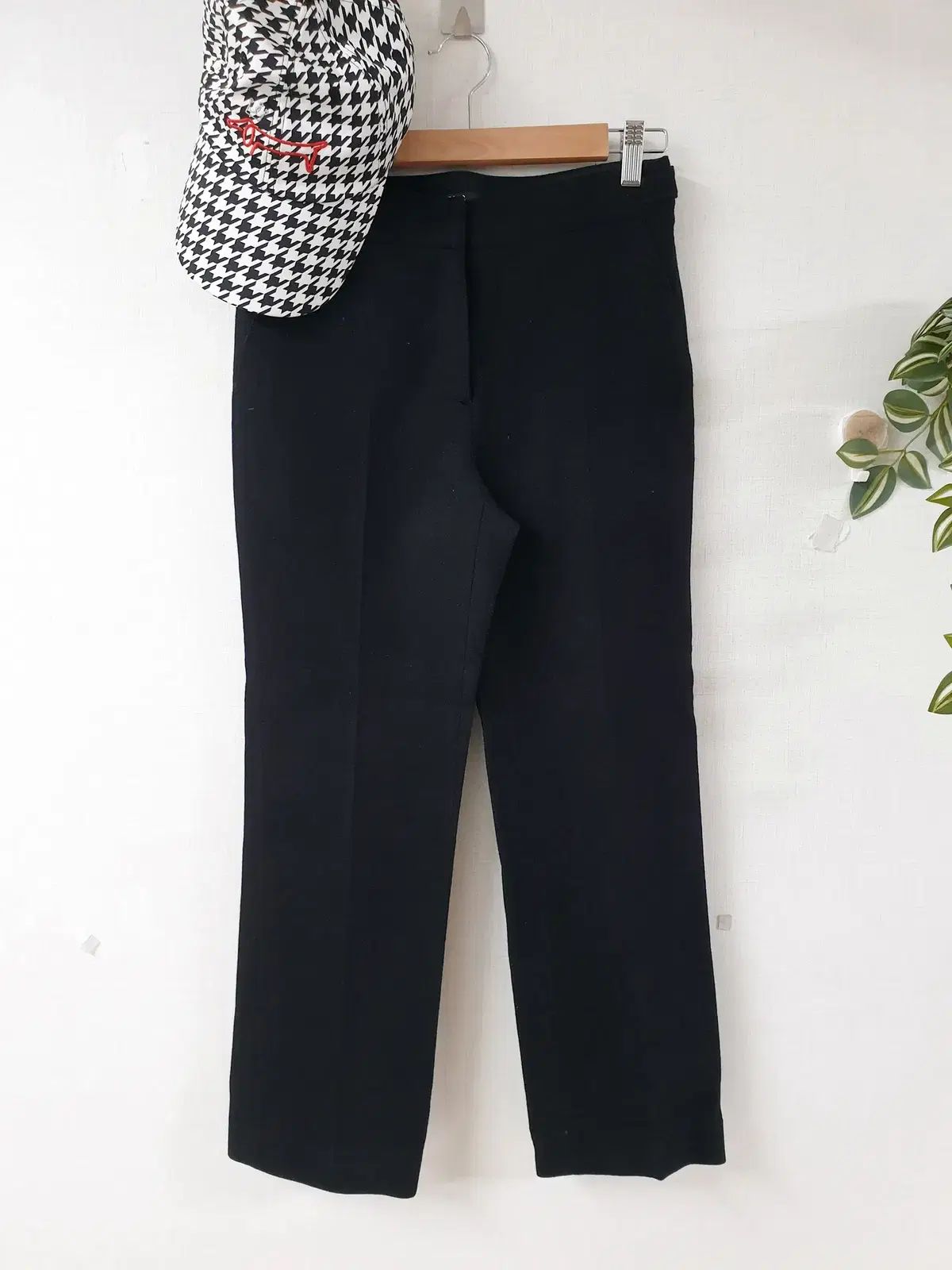 zooc カシミア ウールパンツ 26インチ 55 ブラック 겉起毛