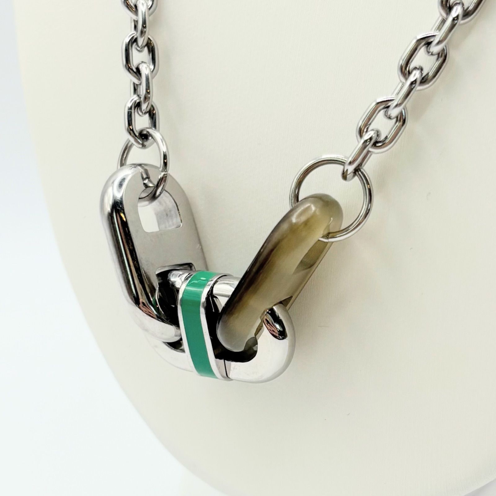 HERMES エルメス マイヨン ネックレス バッファロー エルメス HERMES マイヨン ネックレス メタル バッファローホーン