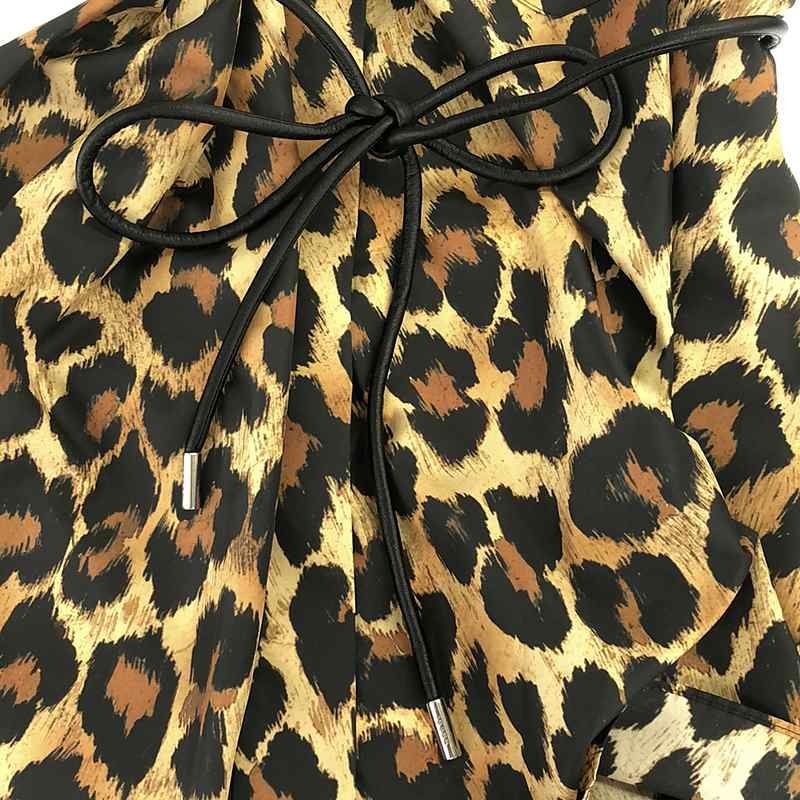 sacai / サカイ | Leopard Print Belted Hybrid Shirt