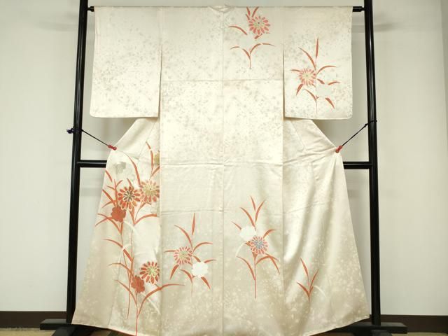 平和屋着物●訪問着　駒刺繍　万寿菊　暈し染め　金彩　正絹　逸品　未使用　CAAX5613gh 平和屋着物○訪問着 駒刺繍 万寿菊 暈し染め 金彩 正絹 逸品