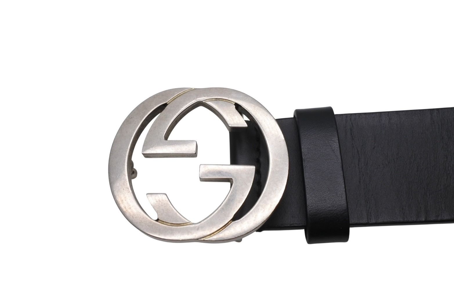 GUCCI グッチ インターロッキングG ベルト GGロゴ 368186 レザー