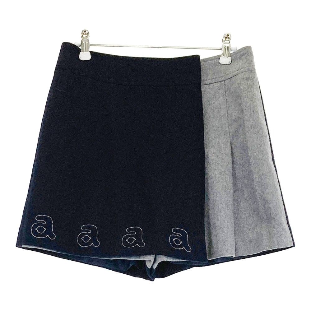 ARCHIVIO アルチビオ ボア×ニット 中綿スカート ブルー系 40