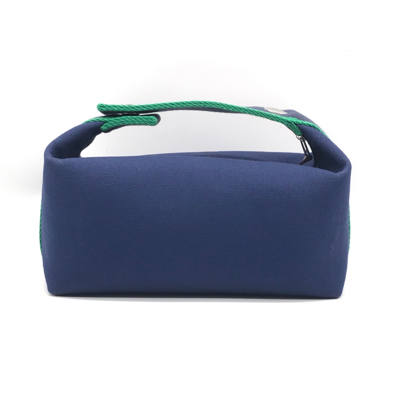 エルメス コットン キャンバス ブリッドアブラック PM ハンドバッグ ポーチ ブルーマリン フォロワー10％引きクーポンあり