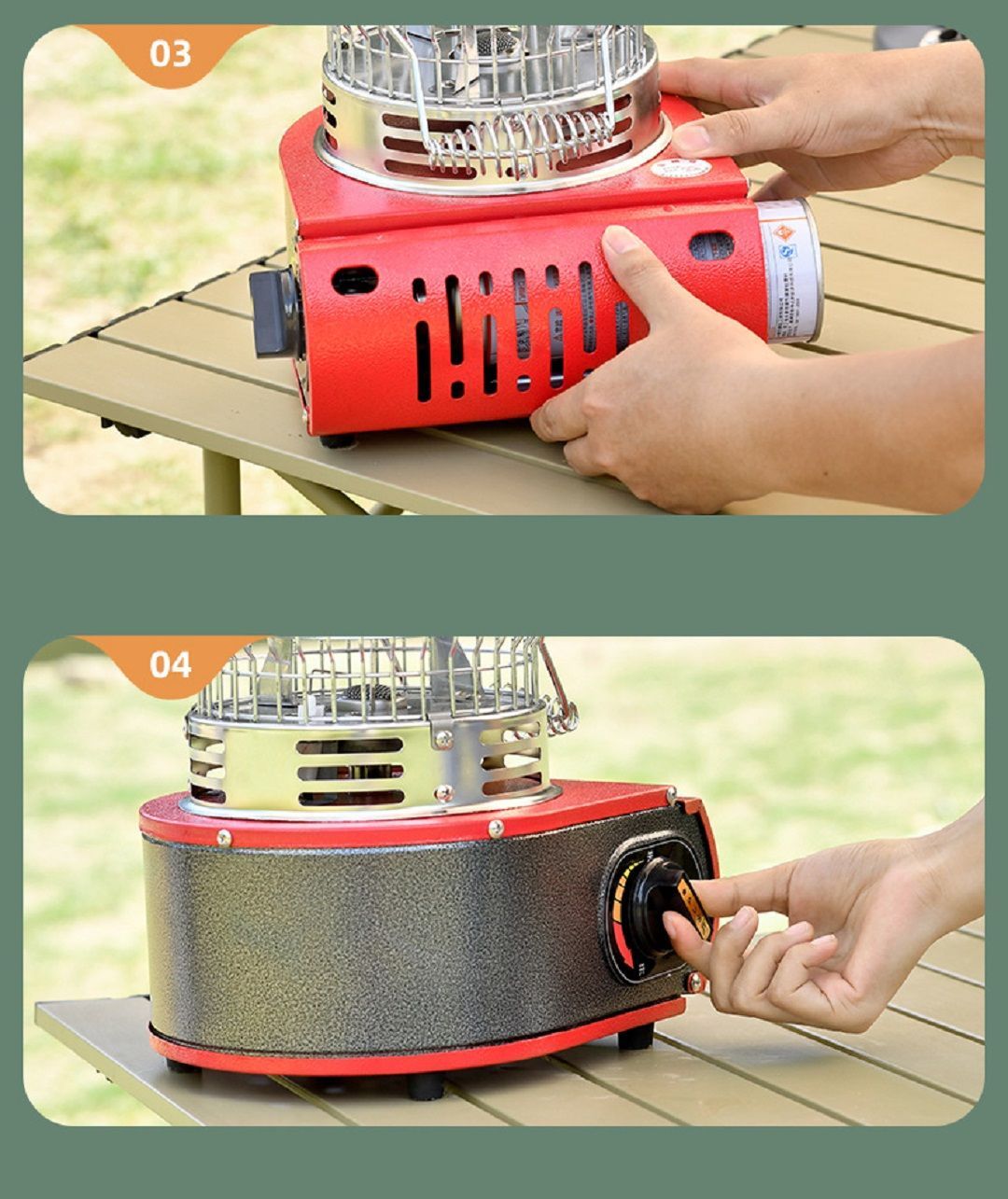 カセットガスストーブ ガスヒーター キャンプ デカ暖 1台3役 電源不要