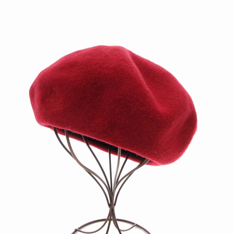 Vivienne Westwood ベレー帽 赤 VivienneWestwood ORBスタッズ