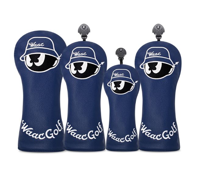WAAC ゴルフ ヘッドカバー4点セット 男女兼用 カジュアルスタイル ギフトにも最適