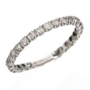 K18WG 18金ホワイトゴールド ダイヤリング エタニティリング 指輪 計0.5ct 125401 19号