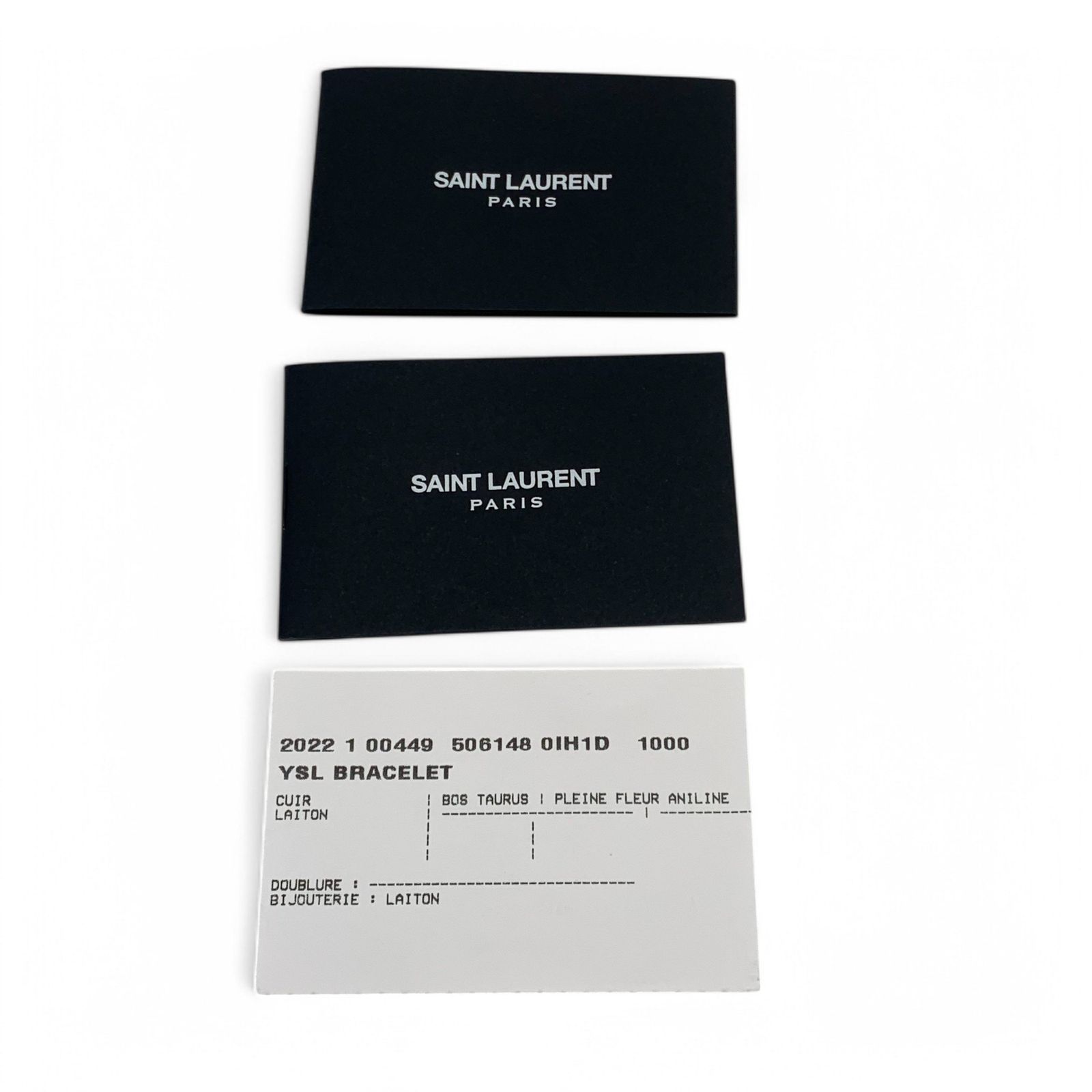 SAINT LAURENT ブラックレザーバングル Amazon | サンローラン パリ バングル ブレスレット レザー