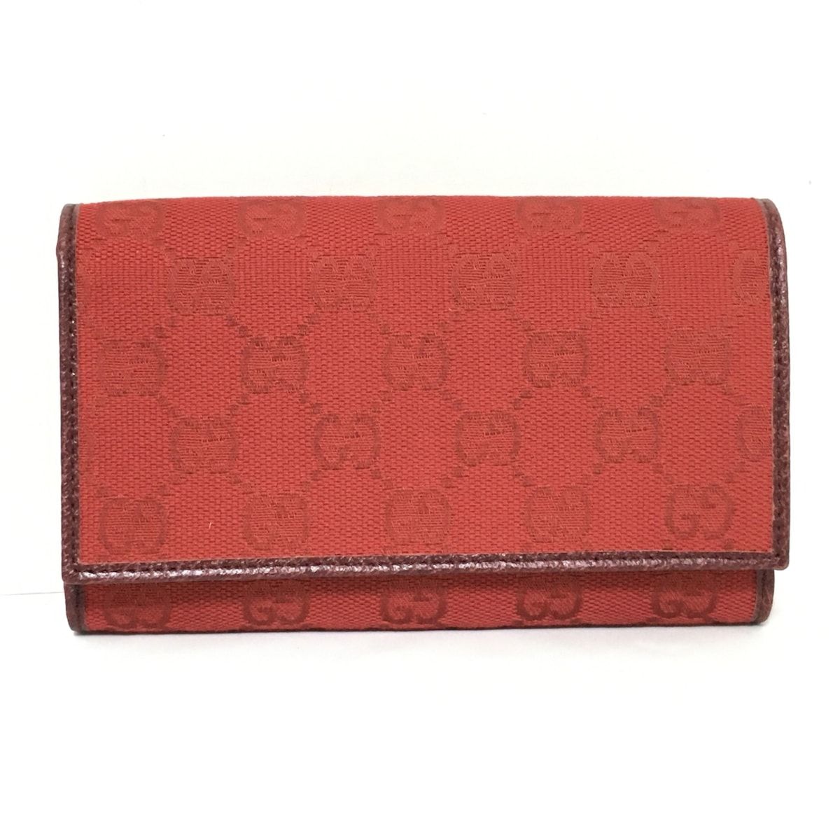 GUCCI財布 GUCCI(グッチ) 3つ折り財布 GG柄 263114 レッド×ボルドー