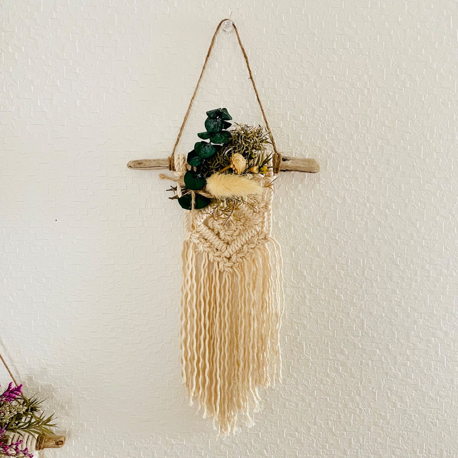 マクラメタペストリー ドライフラワー - メルカリ