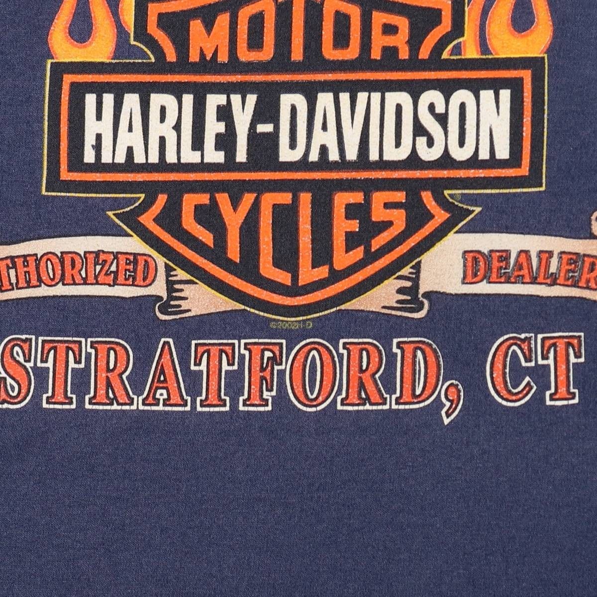 HARLEYDAVIDSON トレーナー　スウェット　ファイヤー 古着 00s HARLEY DAVIDSON ファイヤー ロゴ スウェット