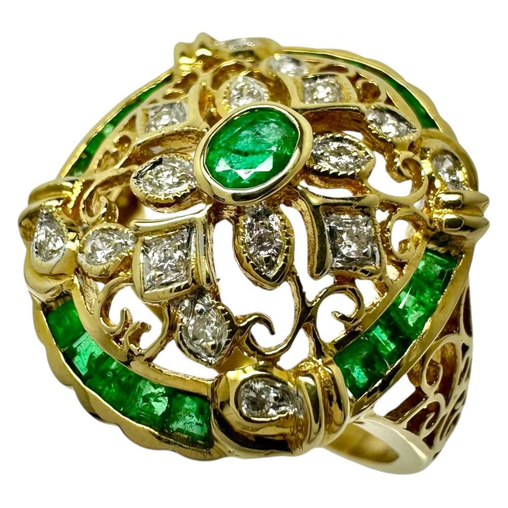 エメラルドダイヤK18リング7.4g