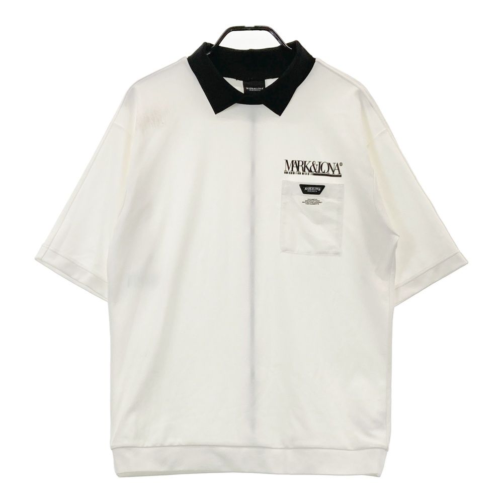 サイズ 48 MARK-LONA マークアンドロナ 2025年モデル 襟付 半袖Tシャツ ホワイト系 240101519684 ゴルフウェア メンズ ストスト