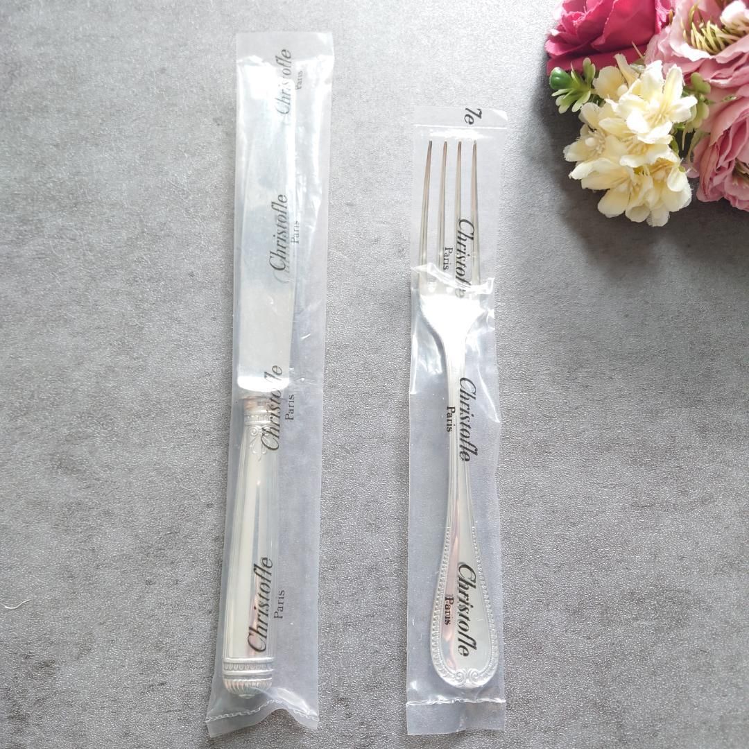 クリストフル マルメゾン スタンダードナイフ スタンダードフォーク 未開封 2点