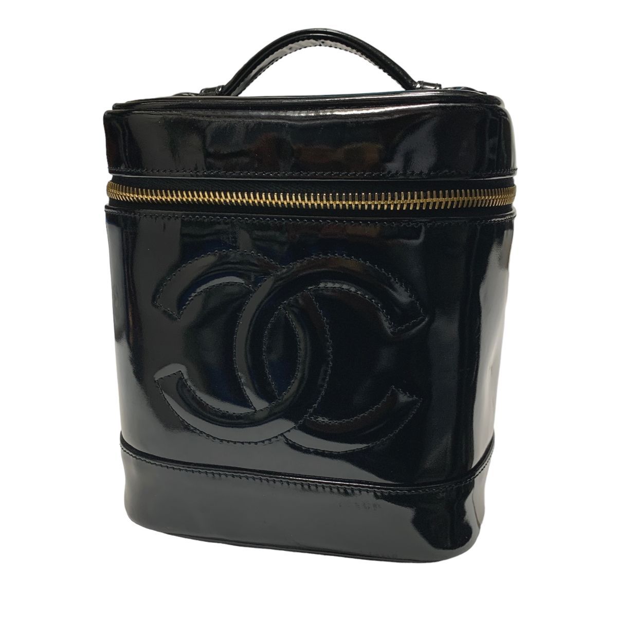中古】 CHANEL シャネル バニティバッグ 化粧ポーチ A01998 縦型 化粧 