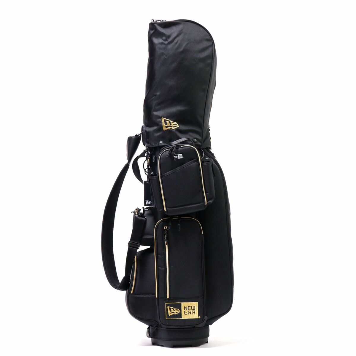正規取扱店 ニューエラ NEW ERA キャディバッグ ゴルフバッグ CADDIE BAG ショルダー 9型48インチ ゴルフ メンズ ブラックxゴールド