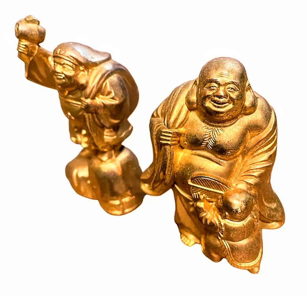 開運【純金メッキ】七福神　仏師　牧田秀雲作　24kGP　24金 メッキ Amazon｜開運七福神 大黒天 （金メッキ/24金）仏師：牧田秀雲