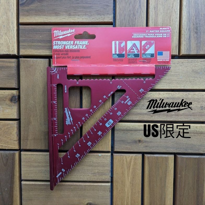 アメリカ限定】milwaukee ミルウォーキー 三角定規 MLSQ070 7in 日本未