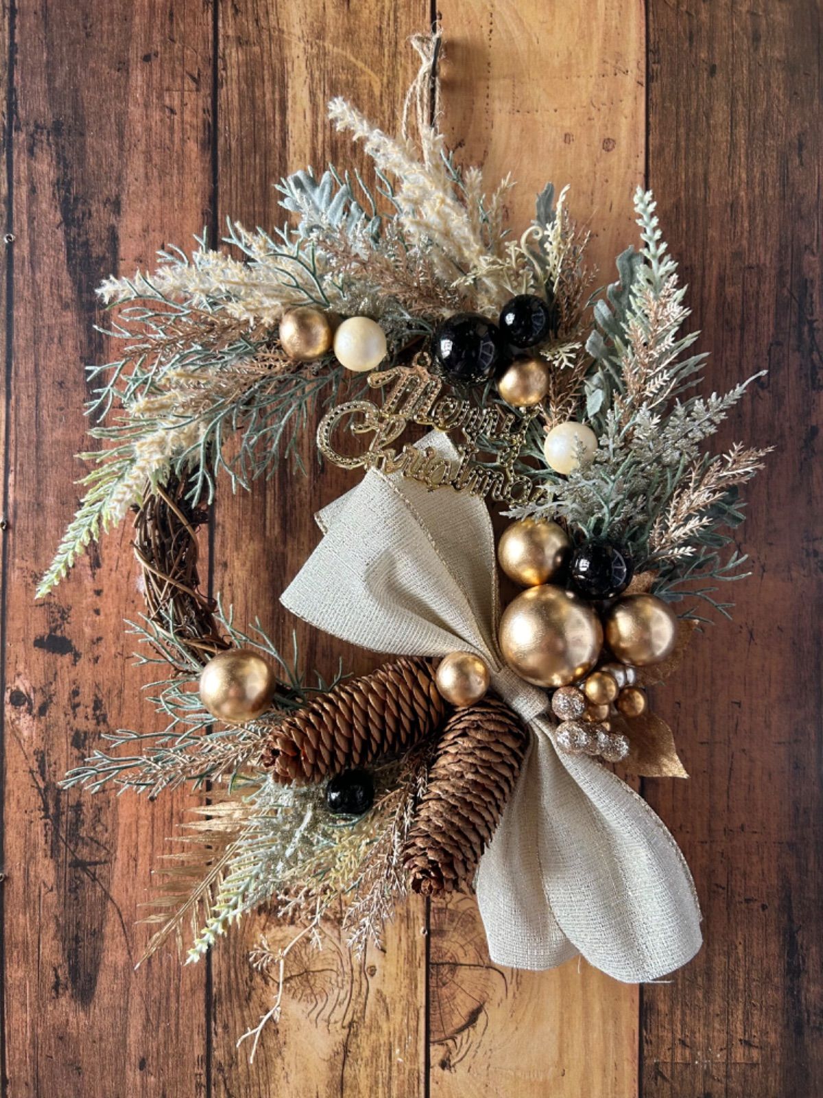 6-156 早割クリスマスリース ナチュラルクリスマス 大人クリスマス