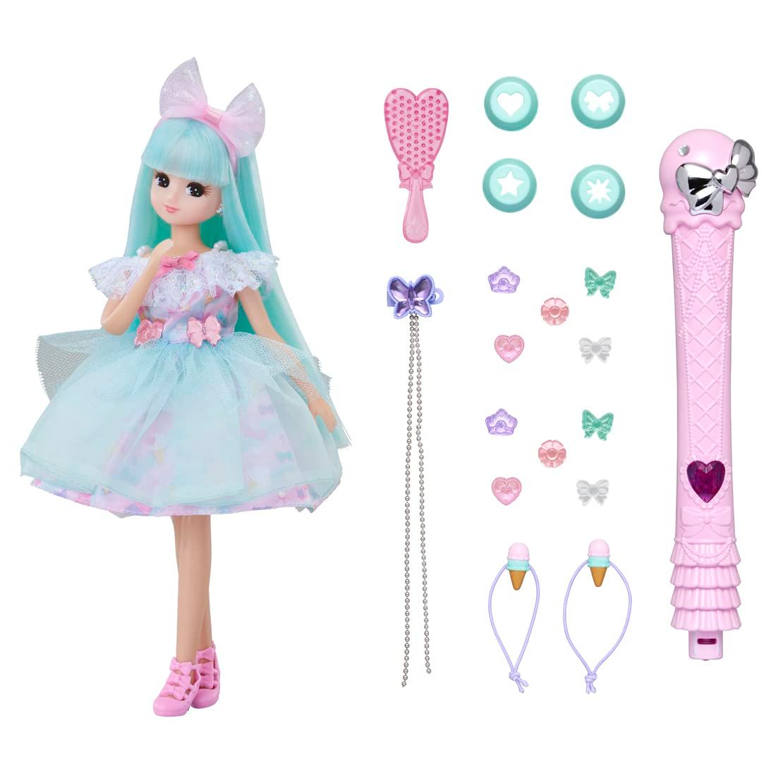 タカラトミー 『 リカちゃん ドール キラっとカラチェン ジェラートリカちゃん (初回トッピンジュエル増量版) 』 着せ替え お人形 おままごと おもちゃ 3歳以上 玩具安全基準合格 STマーク認