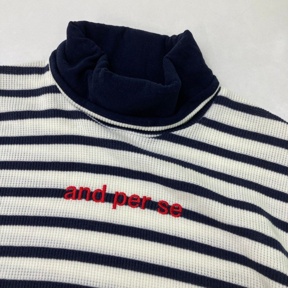 サイズ：M AND PER SE アンパスィ タートルネック 長袖Tシャツ