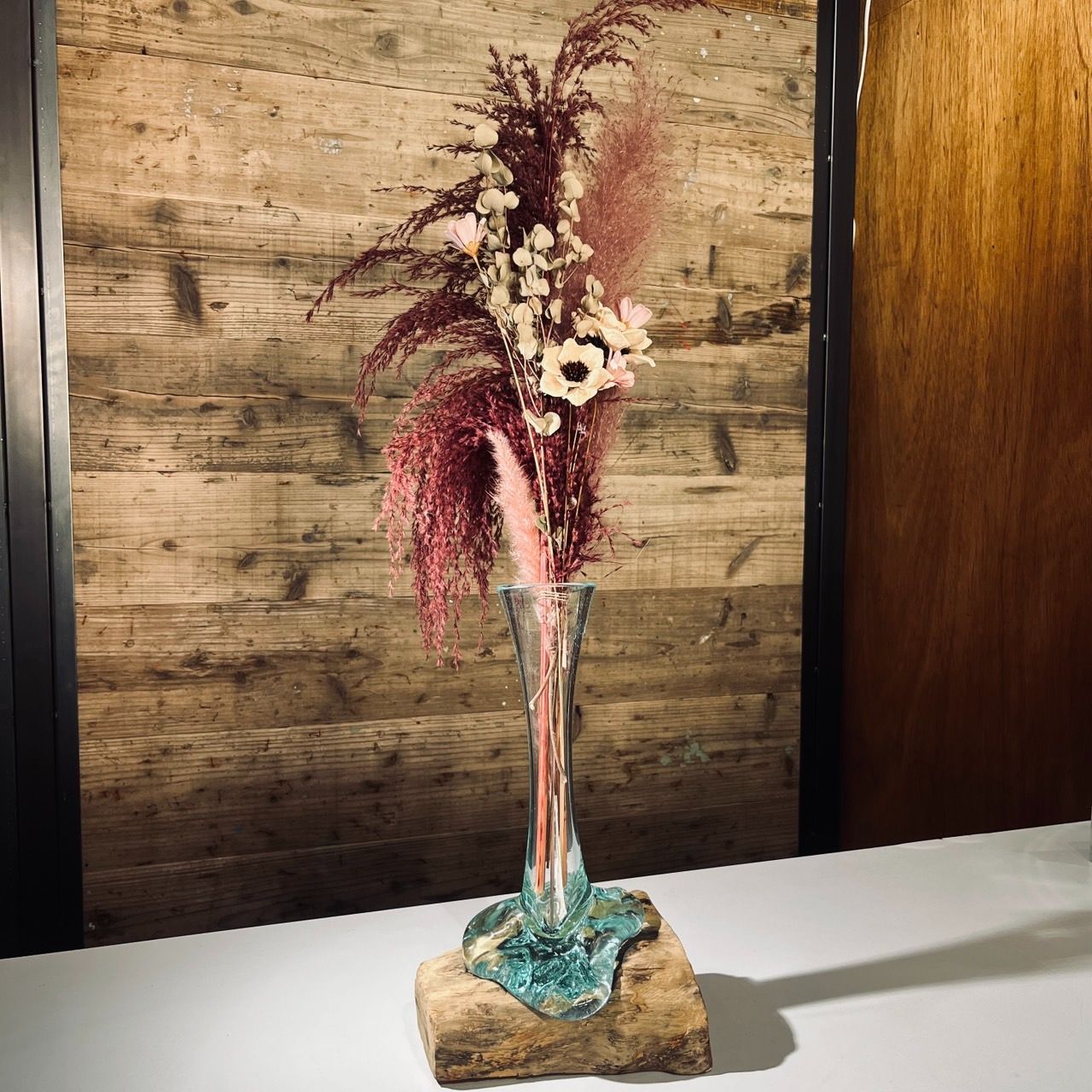 流木ガラス FUKUDA FACTORY 公式OUTLET FLOWER VASE | S ガラスに欠けあり No.M15