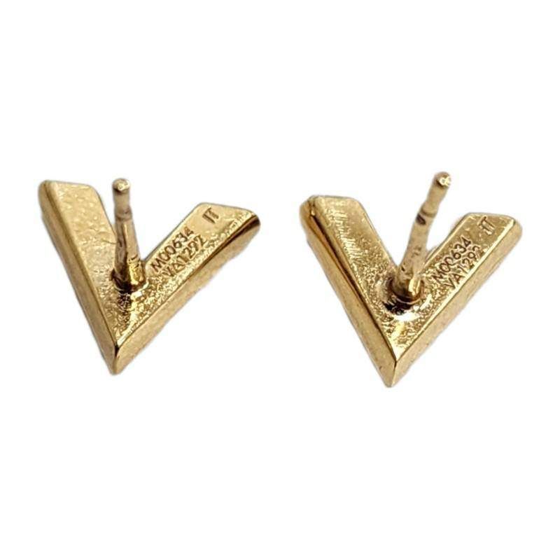 希少✨LOUISVUITTON エッセンシャル V ピアス ゴールド 刻印 LOUIS VUITTON ルイヴィトン エッセンシャルV M00634 ゴールド