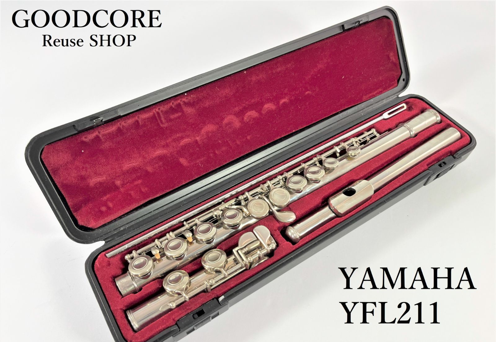 YAMAHA 良品☆ YAMAHA ヤマハ フルート YFL-211 ソフトケース付属 ハードケース付属 管楽器 お宝 コレクター コレクション Z10