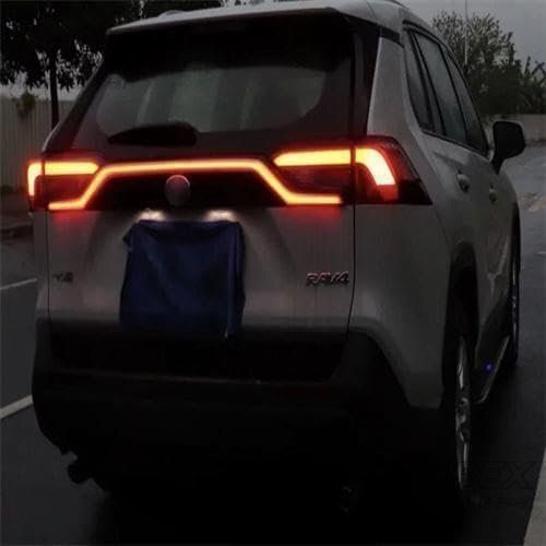 トヨタ RAV4 シーケンシャル LEDテールランプ 外装パーツ カスタム LED テールゲート ファイバー テールライト FFCRYSTALESIA_COM
