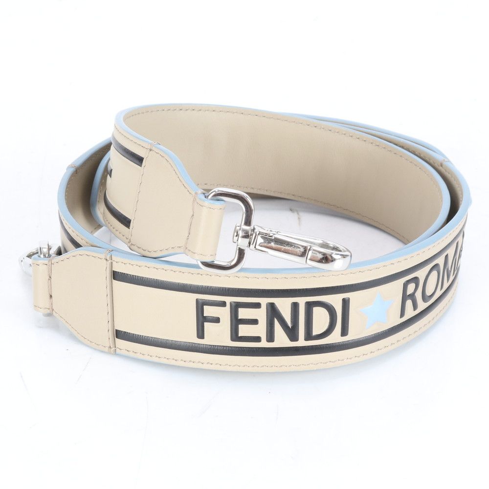 フェンディ モノグラムロゴバッグ用ストラップ ベージュ