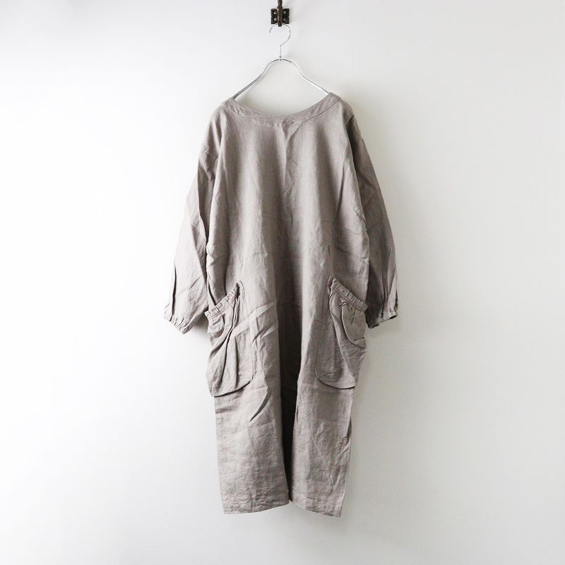 ヴェリテクール Veritecoeur NT-026 フレンチリネン2wayスモックワンピース F｜ベージュ トップス 2400014638219