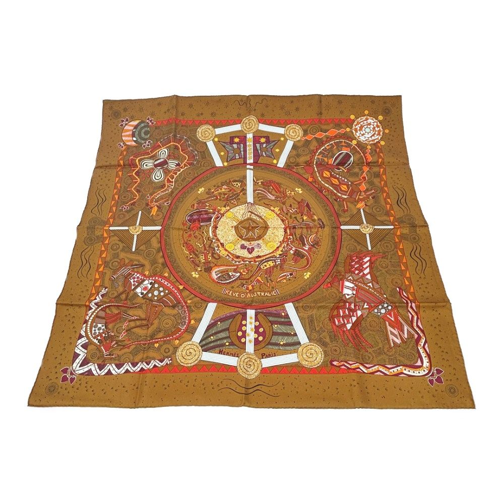 HERMES カレ90 REVE D'AUSTRALIE オーストラリアの夢 エルメス カレ90 REVE D'AUSTRALIE オーストラリアの夢 スカーフ